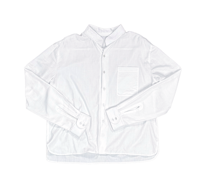 LC Cut & Sew Cropped Dress Shirt