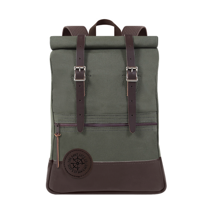 The Lost Cove Co. x Duluth Pack - Roll-Top Scout Deluxe Pack Green